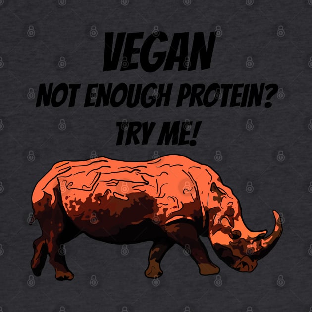 Funny Vegan Rhino by ardp13